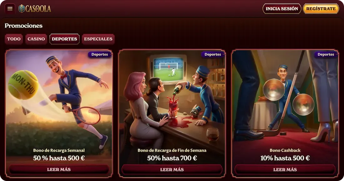 bonos deportivos del casino casoola